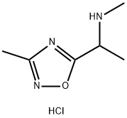 methyl[1-(3-methyl-1,2,4-oxadiazol-5-yl)ethyl]amine hydrochloride Structure