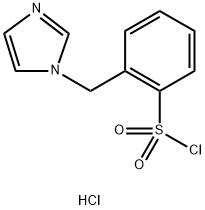 2-(1H-imidazol-1-ylmethyl)benzene-1-sulfonyl chloride hydrochloride 化学構造式