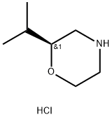 Morpholine, 2-(1-methylethyl)-, hydrochloride, (2S)- 化学構造式