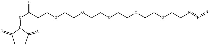 叠氮-五聚乙二醇-琥珀酰亚胺酯,1433996-86-1,结构式