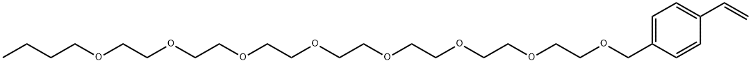 1-(4-乙烯基苯基)-2,5,8,11,14,17,20,23-八氧杂二十七烷 结构式