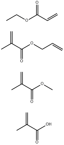 2-Propenoic acid, 2-methyl-, polymer with ethyl 2-propenoate, methyl 2-methyl-2-propenoate and 2-propenyl 2-methyl-2-propenoate Structure