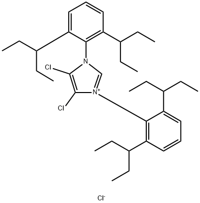 4,5-Dichloro-1,3-bis(2,6-di(pentan-3-yl)phenyl)-1H-imidazol-3-ium chloride|4,5-二氯-1,3-双(2,6-二(戊烷-3-基)苯基)-1H-咪唑-3-鎓氯化物