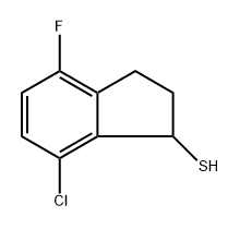 7-chloro-4-fluoro-2,3-dihydro-1H-indene-1-thiol,1435755-37-5,结构式