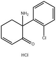 2-Cyclohexen-1-one, 6-amino-6-(2-chlorophenyl)-, hydrochloride (1:1) 化学構造式