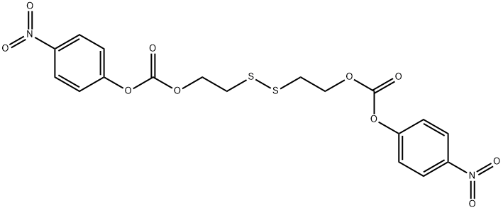 Carbonic acid, C,C'-(dithiodi-2,1-ethanediyl) C,C'-bis(4-nitrophenyl) ester Structure
