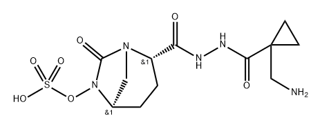 SULFURIC ACID MONO[2-(N'-(1-(AMINOMETHYL)CYCLOPROPAN-1-YLCARBONYL)HYDRAZINOCARBONYL)-7-OXO-1,6-DIAZA,1436862-28-0,结构式