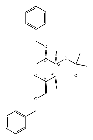 1,5-Anhydro-2,6-di-O-benzyl-3,4-O-isopropylidene-D-galactitol Structure