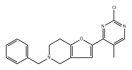 2-(2-Chloro-5-methyl-4-pyrimidinyl)-4,5,6,7-tetrahydro-5-(phenylmethyl)furo[3,2-c]pyridine Structure