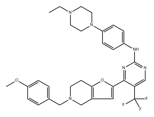 1438283-82-9 N-[4-(4-Ethyl-1-piperazinyl)phenyl]-4-[4,5,6,7-tetrahydro-5-[(4-methoxyphenyl)methyl]furo[3,2-c]pyridin-2-yl]-5-(trifluoromethyl)-2-pyrimidinamine