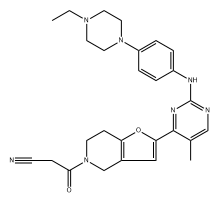 2-[2-[[4-(4-Ethyl-1-piperazinyl)phenyl]amino]-5-methyl-4-pyrimidinyl]-6,7-dihydro-β-oxofuro[3,2-c]pyridine-5(4H)-propanenitrile|