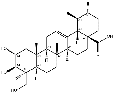 2,24-Dihydroxyursolic acid 化学構造式