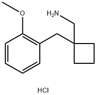 1-[(2-Methoxyphenyl)methyl]cyclobutylmethanamine hydrochloride Struktur