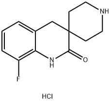 8'-Fuoro-2',4'-dihydro-1'H-spiro[piperidine-4,3'-quinoline]-2'-one hydrochloride Structure