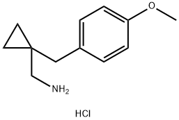 1-[(4-Methoxyphenyl)methyl]cyclopropylmethanamine hydrochloride Structure