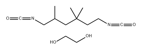 1,2-Ethanediol, polymer with 1,6-diisocyanato-2,4,4-trimethylhexane Struktur