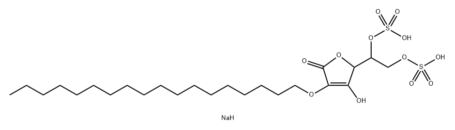 L-Ascorbic acid, 2-O-octadecyl-, 5,6-bis(hydrogen sulfate), disodium salt (9CI) Structure