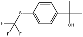 α,α-Dimethyl-4-[(trifluoromethyl)thio]benzenemethanol 化学構造式