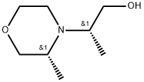 4-Morpholineethanol, β,3-dimethyl-, (βS,3R)- 化学構造式