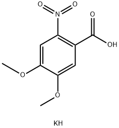 Benzoic acid, 4,5-dimethoxy-2-nitro-, potassium salt (1:1) Struktur