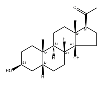 Pregnan-20-one, 3,14-dihydroxy-, (3β,5β,14β)- Structure