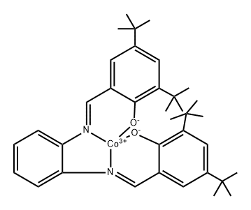 Cobalt(1+), [[2,2'-[1,2-phenylenebis[(nitrilo-κN)methylidyne]]bis[4,6-bis(1,1-dimethylethyl)phenolato-κO]](2-)]-, (SP-4-2)- Structure