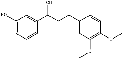Benzenepropanol, α-(3-hydroxyphenyl)-3,4-dimethoxy- 化学構造式