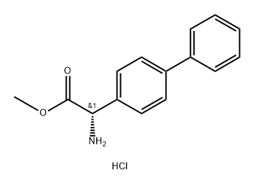 methyl (S)-2-([1,1'-biphenyl]-4-yl)-2-aminoacetate hydrochloride 化学構造式