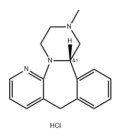 Pyrazino[2,1-a]pyrido[2,3-c][2]benzazepine, 1,2,3,4,10,14b-hexahydro-2-methyl-, hydrochloride (1:1), (14bS)- Structure