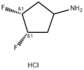 (3R,4S)-3,4-difluorocyclopentanamine hydrochloride 结构式
