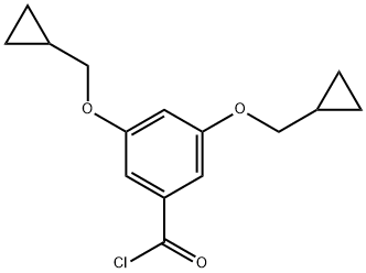 3,5-Bis(cyclopropylmethoxy)benzoyl chloride Structure