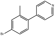 4-(4-Bromo-2-methylphenyl)pyridine Structure