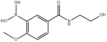 Boronic acid, B-[5-[[(2-hydroxyethyl)amino]carbonyl]-2-methoxyphenyl]- Struktur