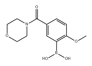 Boronic acid, B-[2-methoxy-5-(4-morpholinylcarbonyl)phenyl]- 结构式