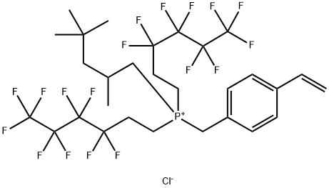 (4-ethenylphenyl)methyl]bis(3,3,4,4,5,5,6,6,6-nonafluorohexyl)(2,4,4-trimethylpentyl) phosphonium,chloride (1:1) Structure