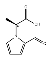 1H-Pyrrole-1-acetic acid, 2-formyl-α-methyl-, (αS)- Struktur