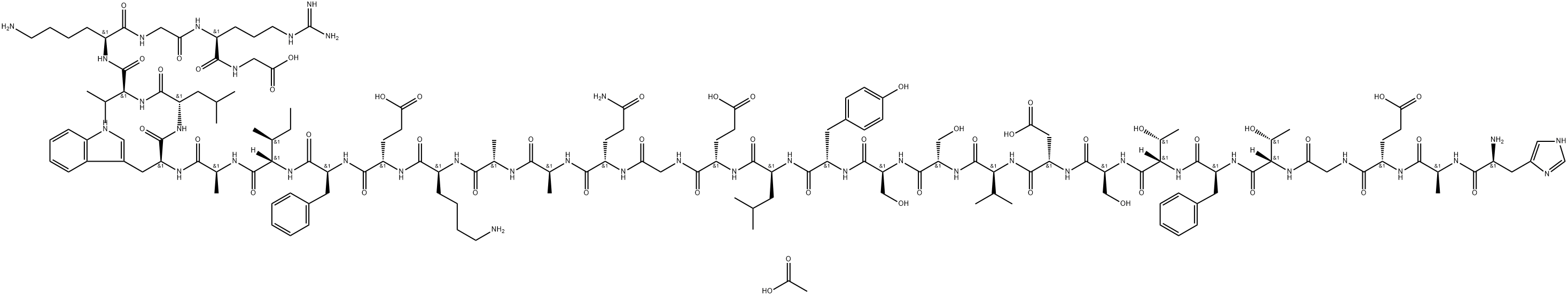 GLP-1(7-37)Acetate, 1450806-98-0, 结构式
