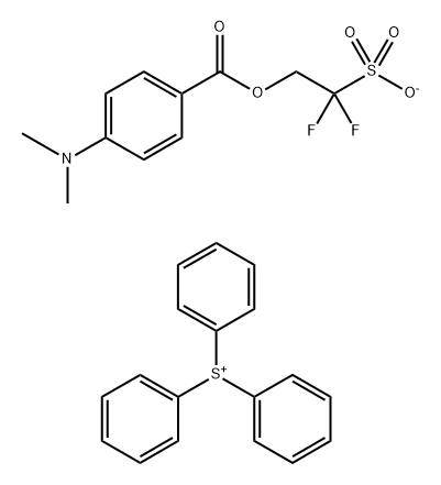 Sulfonium, triphenyl-, salt with 2,2-difluoro-2-sulfoethyl 4-(dimethylamino)benzoate (1:1),1451961-35-5,结构式