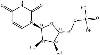 2,4(1H,3H)-Pyrimidinedione, 1-(5-O-phosphono-α-D-ribofuranosyl)- Struktur