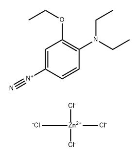 Benzenediazonium, 4-(diethylamino)-3-ethoxy-,(T-4)-tetrachlorozincate(2-) (2:1) Structure