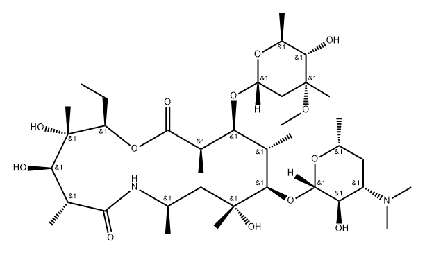 8a-Aza-8a-homoerythromycin A,145259-55-8,结构式