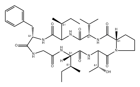 太子参环肽A,145459-18-3,结构式