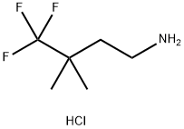 4,4,4-TRIFLUORO-3,3-DIMETHYLBUTAN-1-AMINE HYDROCHLORIDE,1454690-74-4,结构式