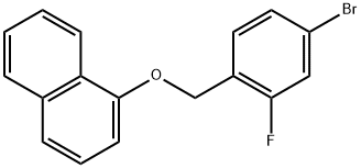 1-[(4-Bromo-2-fluorophenyl)methoxy]naphthalene,1457424-28-0,结构式