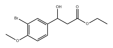 Ethyl 3-(3-bromo-4-methoxyphenyl)-3-hydroxypropanoate Struktur