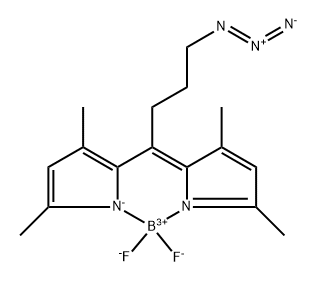 10-(3-azidopropyl)-5,5-difluoro-1,3,7,9-tetramethyl-5H-4l4,5l4-dipyrrolo[1,2-c:2',1'-f][1,3,2]diazaborinine Structure