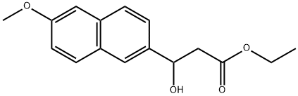 Ethyl β-hydroxy-6-methoxy-2-naphthalenepropanoate 结构式