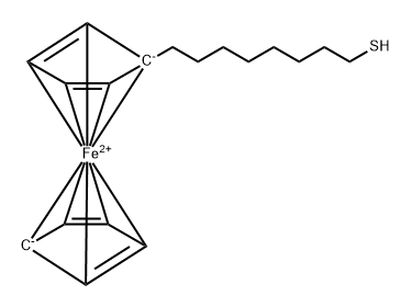 8-フェロセニル-1-オクタンチオール 化学構造式