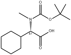 Cyclohexaneacetic acid, α-[[(1,1-dimethylethoxy)carbonyl]methylamino]-, (αS)- Structure