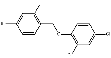 Benzene, 4-bromo-1-[(2,4-dichlorophenoxy)methyl]-2-fluoro- Struktur